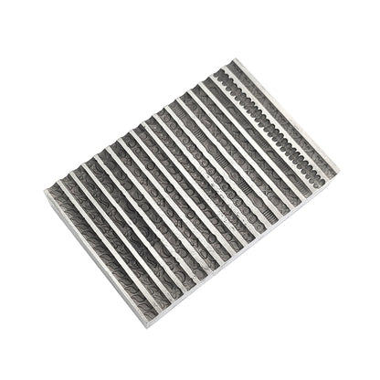 Design #1 Wire Impression Die 16 in 1 Pattern - Wire Bangle Die