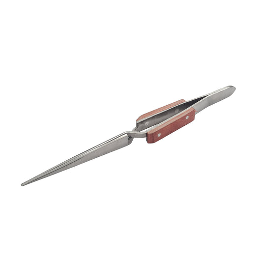 Straight Tweezer Cross & Self Locking Tweezers 6-1/2" Length with Fiber Handle