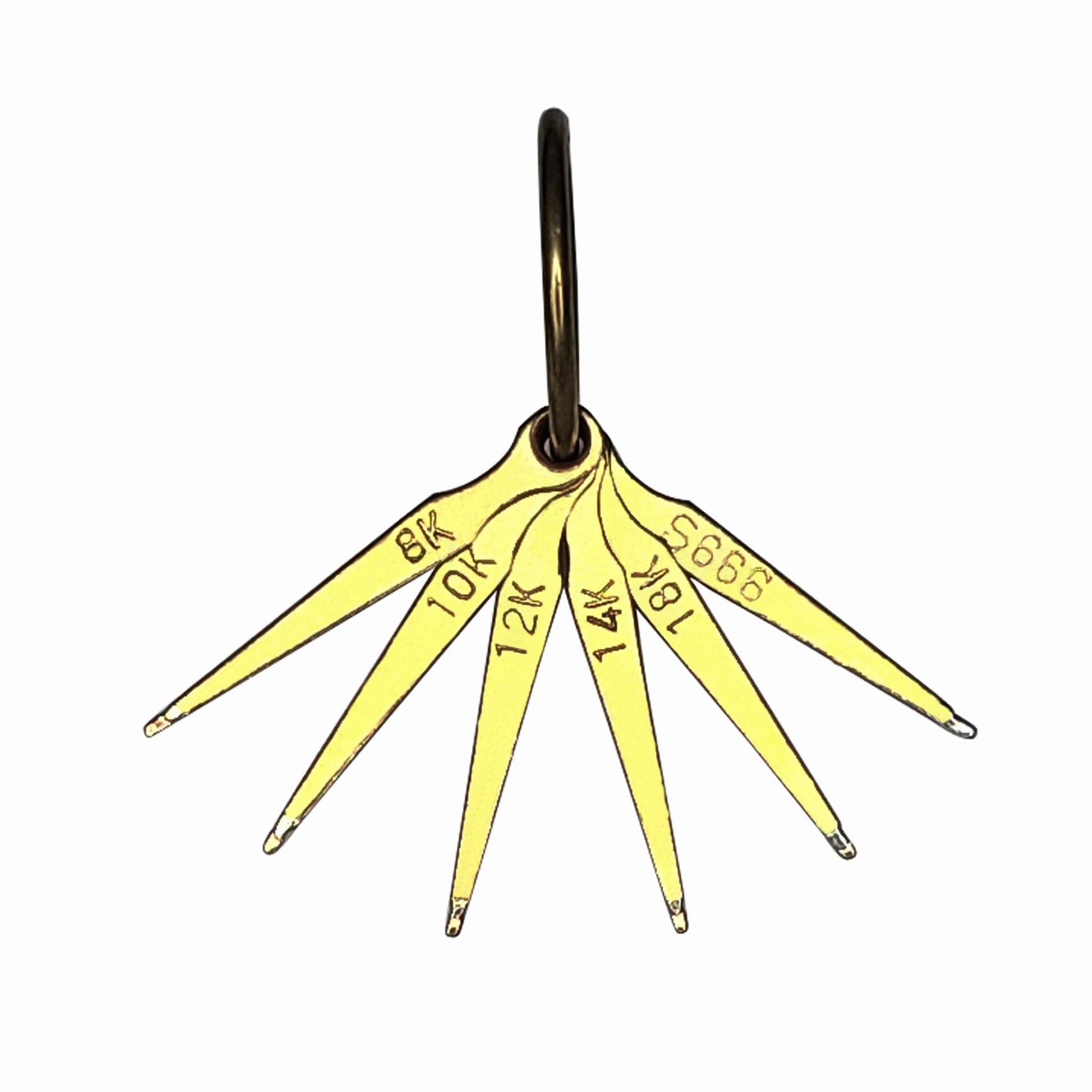 Gold Testing Needle with Set of 6 Needles Size 8k, 10k, 12k, 14k, 18k & 999S