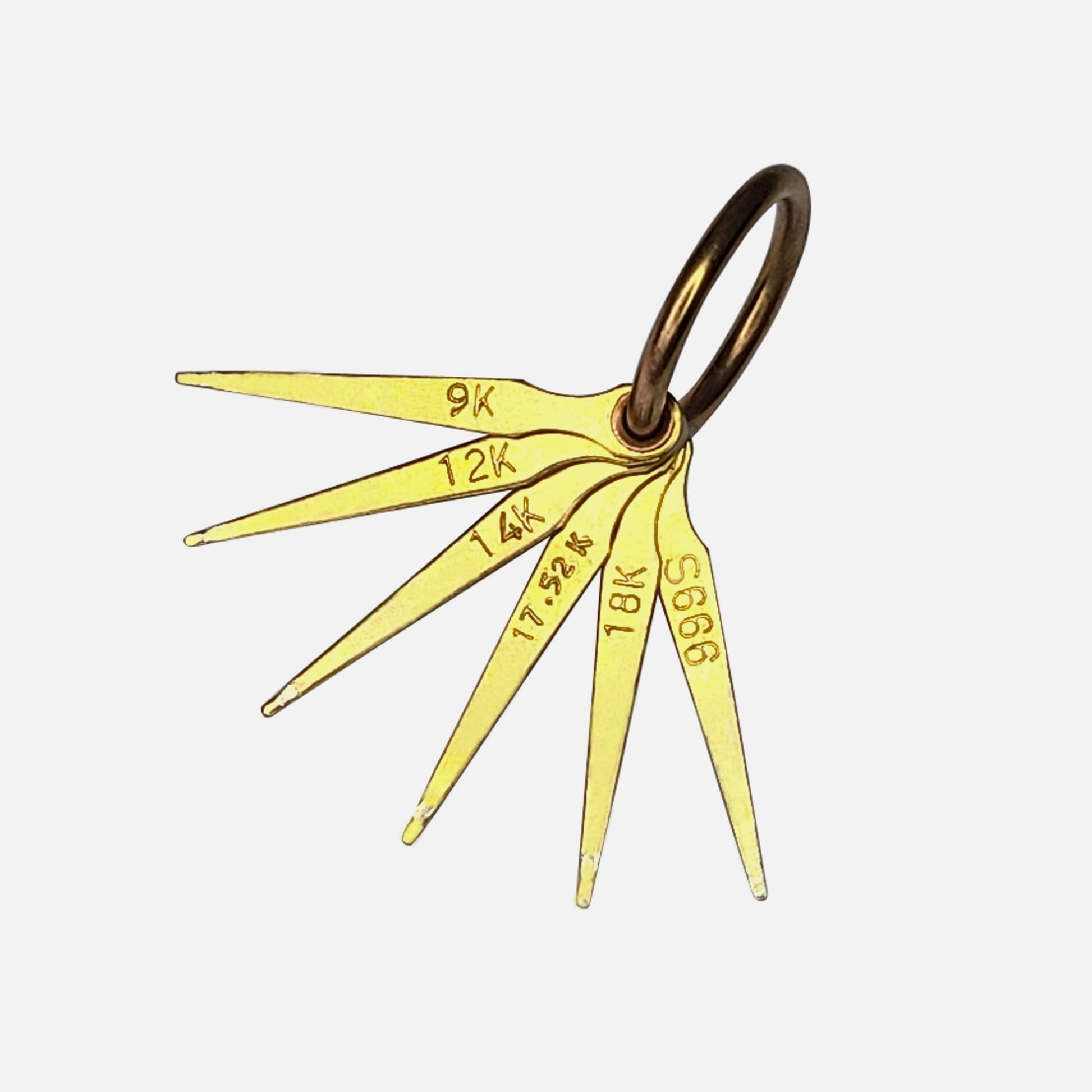 Gold Testing Needle with Set of 6 Needles Size 9k, 12k, 14k, 17.52k,18k  & 999S