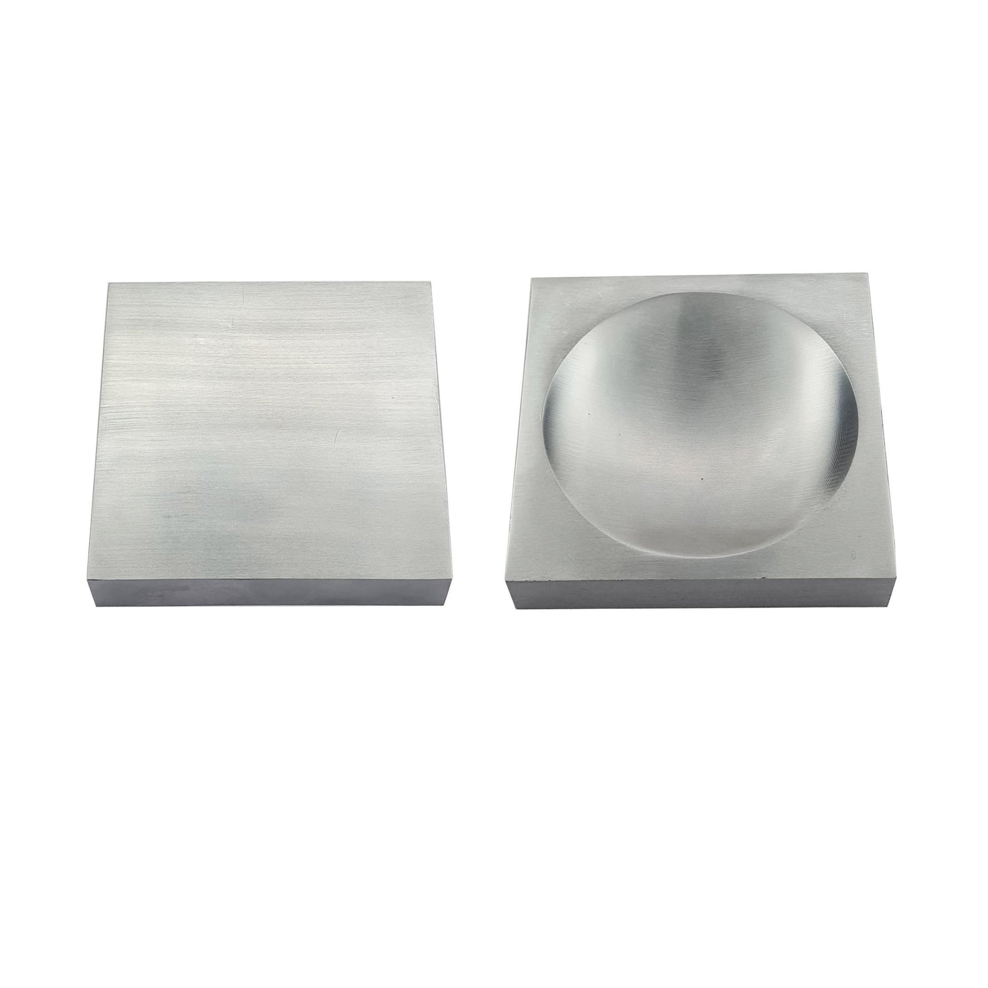 Set of 2 Different Bench Blocks Steel Square 4" x 4" x 3/4" - Metal Forming Tool