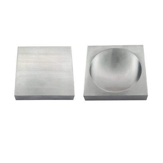 Set of 2 Different Bench Blocks Steel Square 4" x 4" x 3/4" - Metal Forming Tool