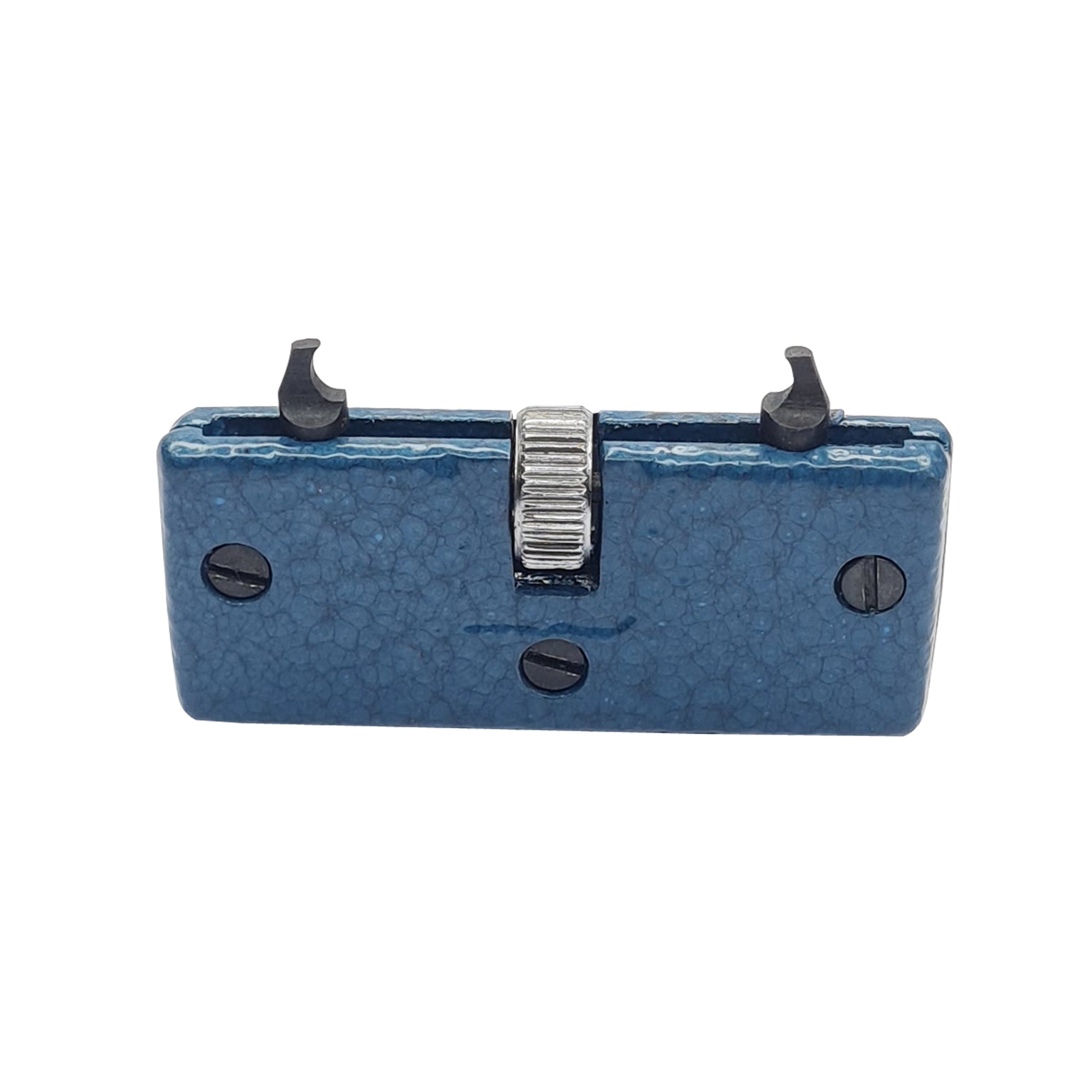 Universal Pocket Type Watch Case Opener w/ Two Knobs for Screwed Back Case Blue