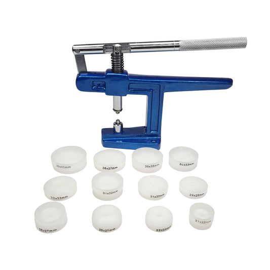 Watch Case And Glass Closing Press with 12 Nylon Dies