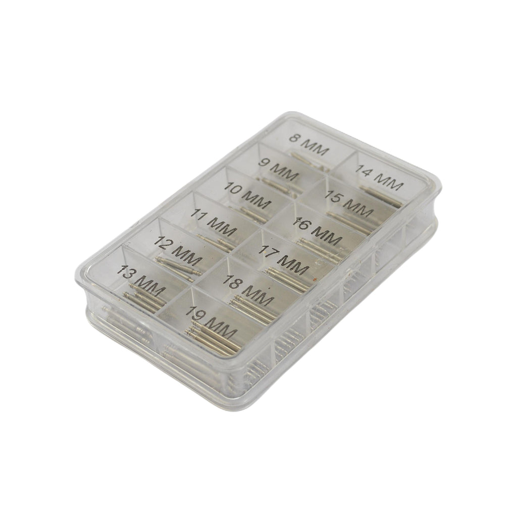 Spring Bars Assortment 100Pcs Tray for Watch Straps Bands Size:8mm-19mm