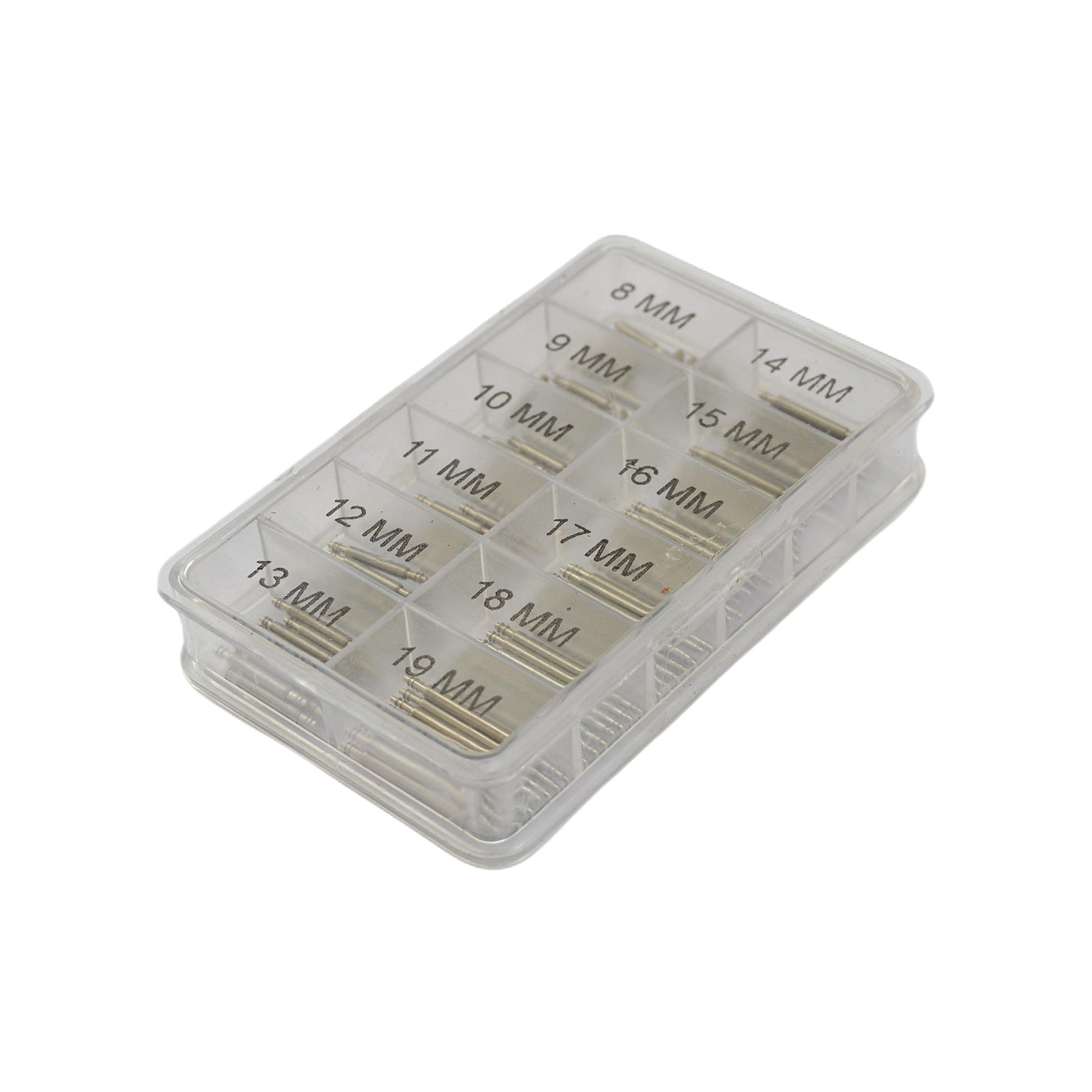 Spring Bars Assortment 100Pcs Tray for Watch Straps Bands Size:8mm-19mm