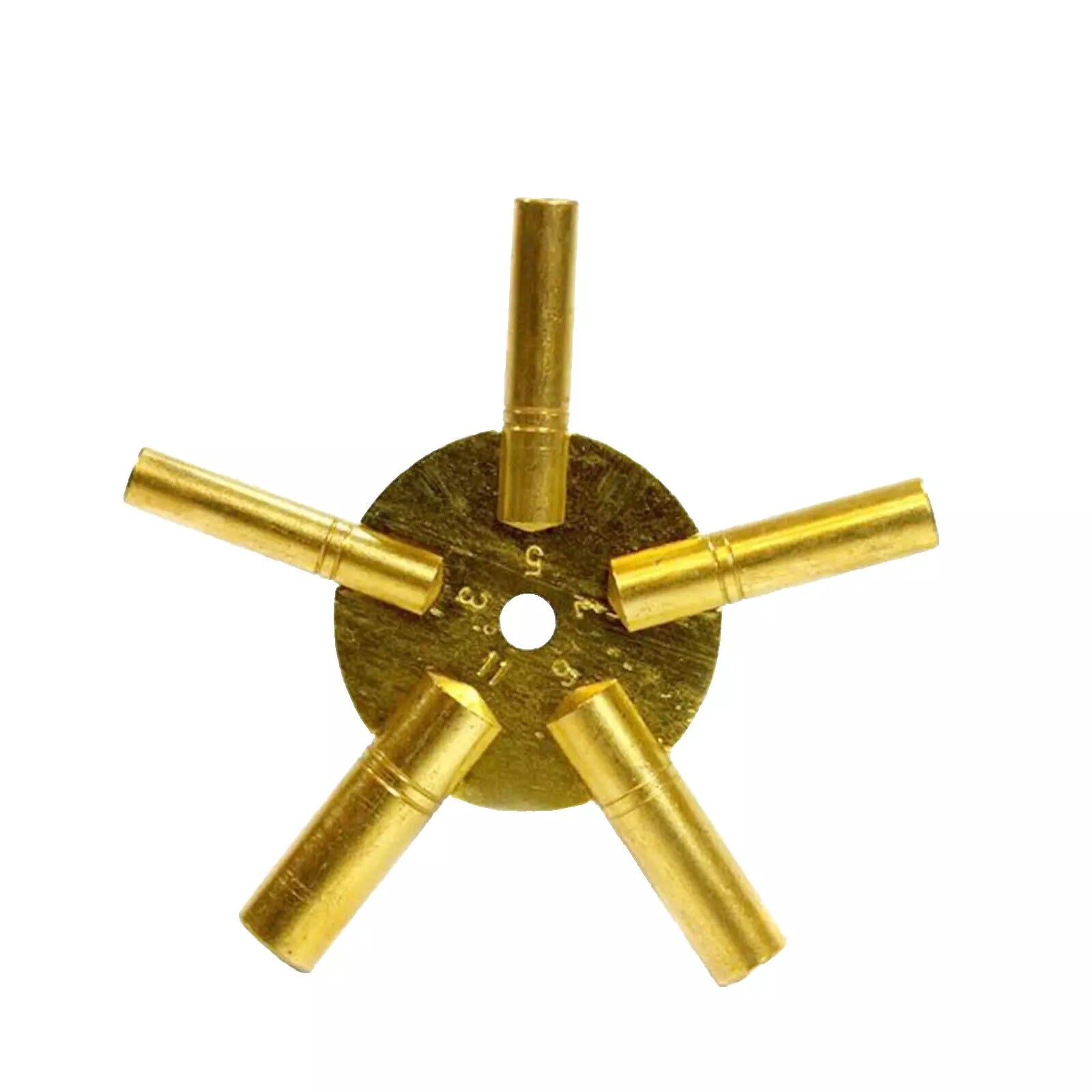 5 in 1 Wall Clock Winding Key with Five-Pronged Odd Nos. 3,5,7,9,11