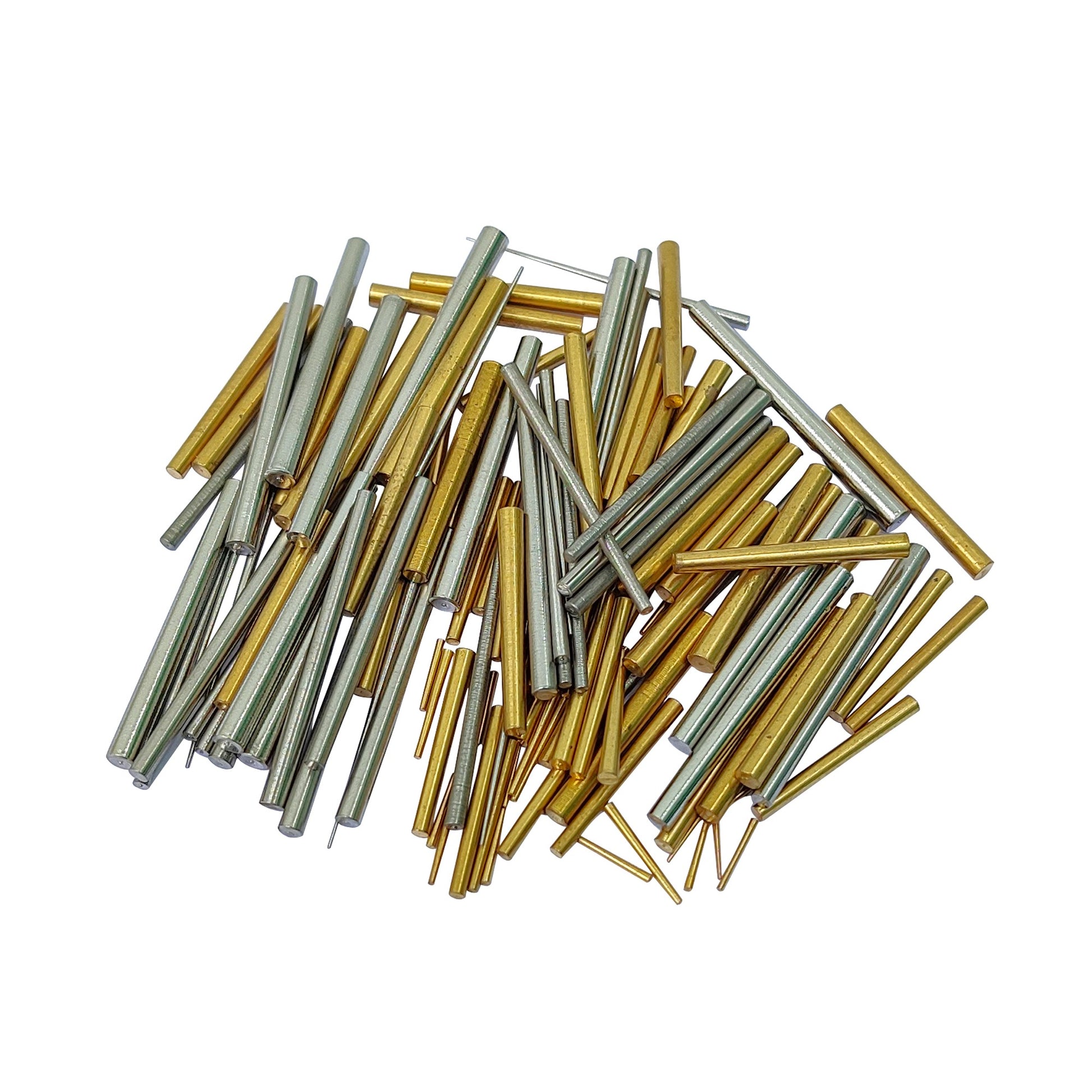 Brass and Steel Clock Tapered Pins - Package of 100 Pcs - Assorted Sizes