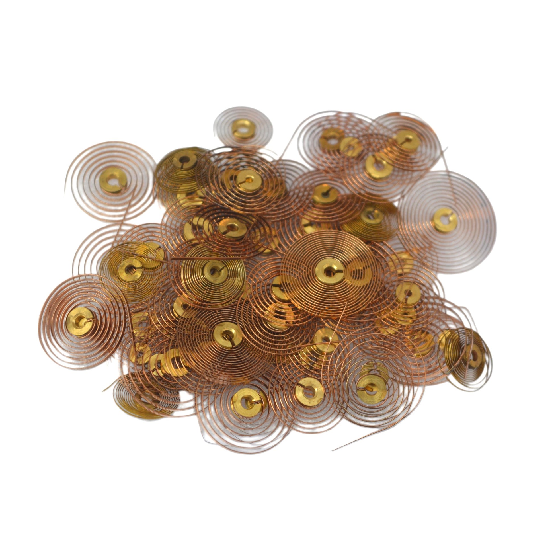 72x Clock Hairsprings With Collets Assorted Sizes - Clockmaker Clock Parts