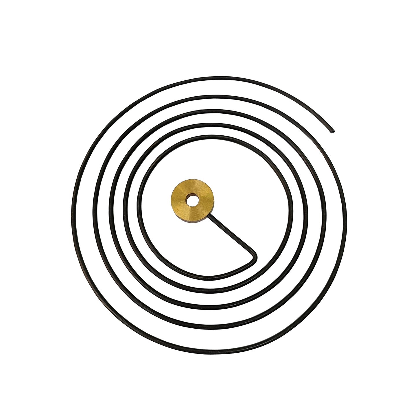 Round Wire Gong 6 Inch Brass Center for Old Seikosha Type Clocks - Clock Parts