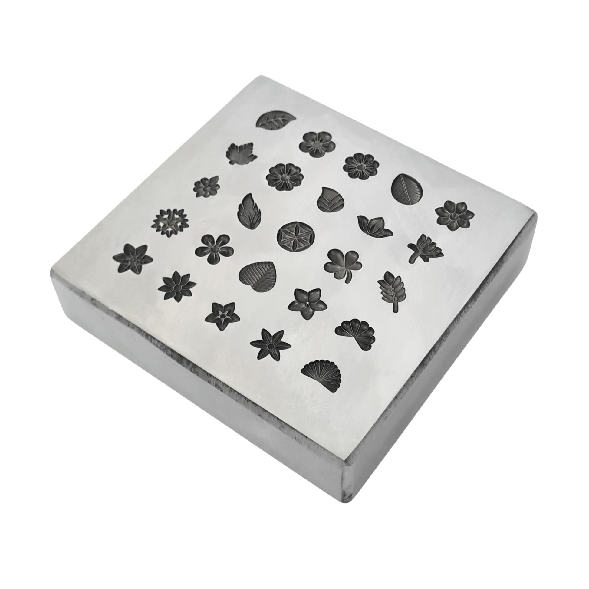 25 Impression Flower Design Shot Plate - Silversmith Tools - Jewelry Making Die