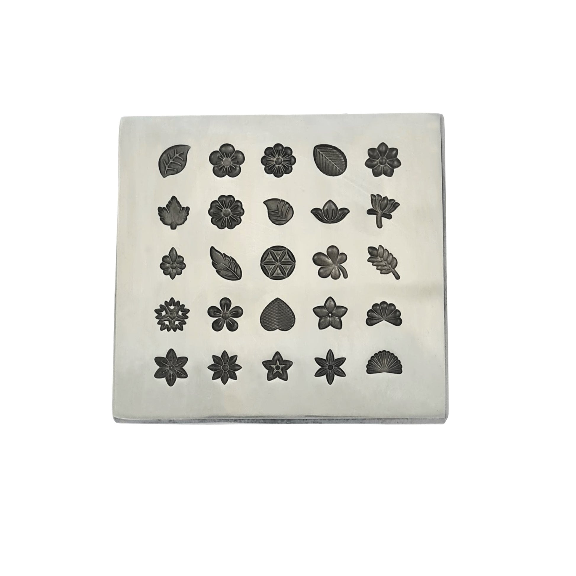 25 Impression Flower Design Shot Plate - Silversmith Tools - Jewelry Making Die