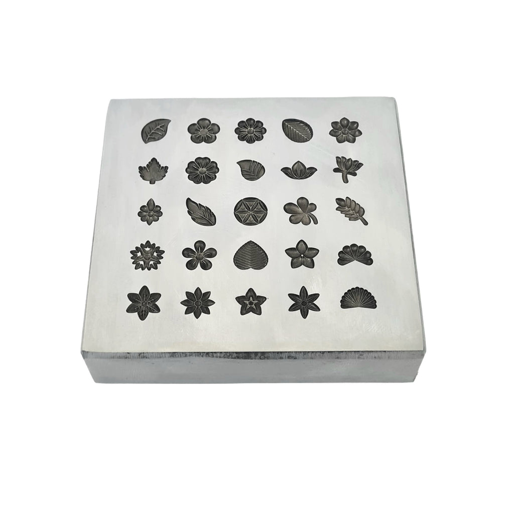 25 Impression Flower Design Shot Plate - Silversmith Tools - Jewelry Making Die