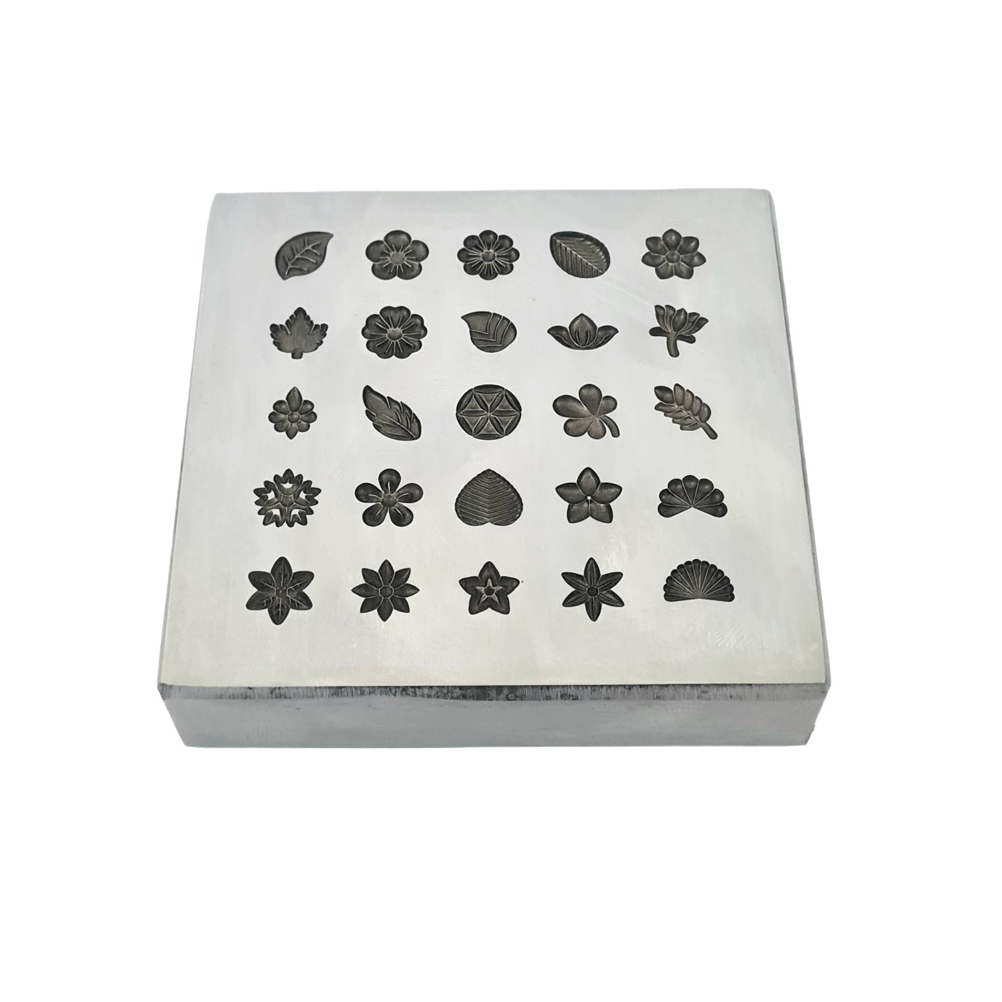 25 Impression Flower Design Shot Plate - Silversmith Tools - Jewelry Making Die