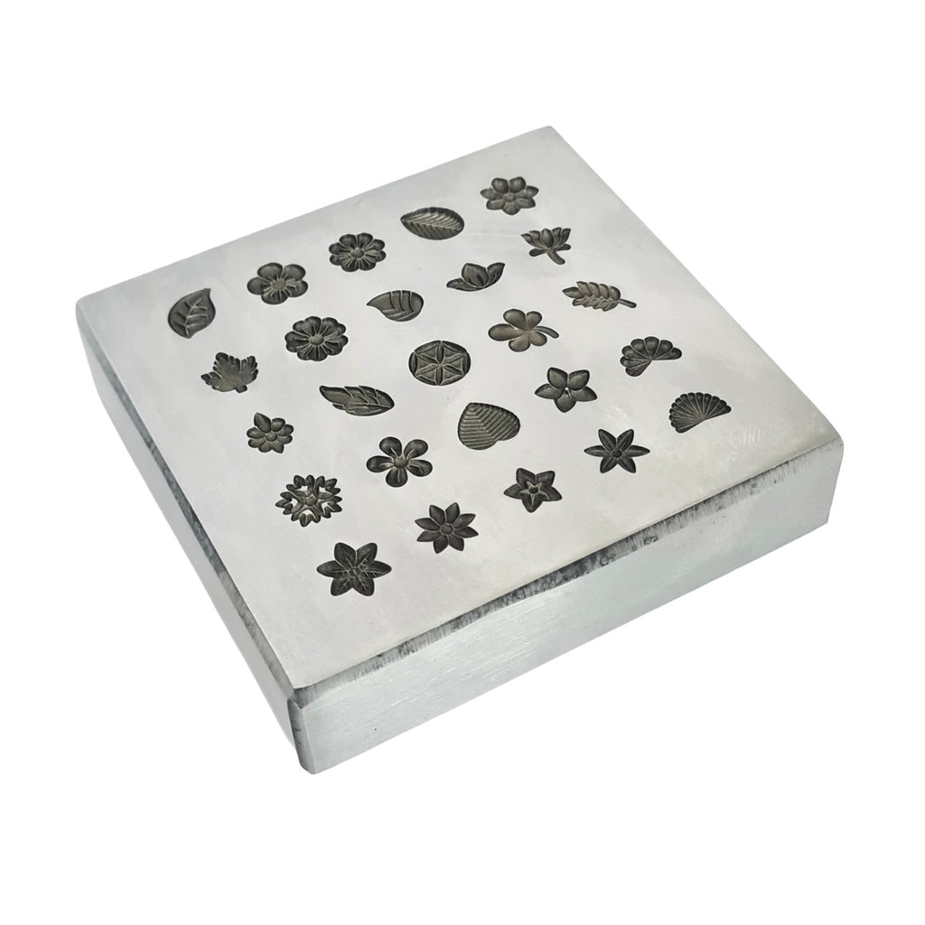 25 Impression Flower Design Shot Plate - Silversmith Tools - Jewelry Making Die