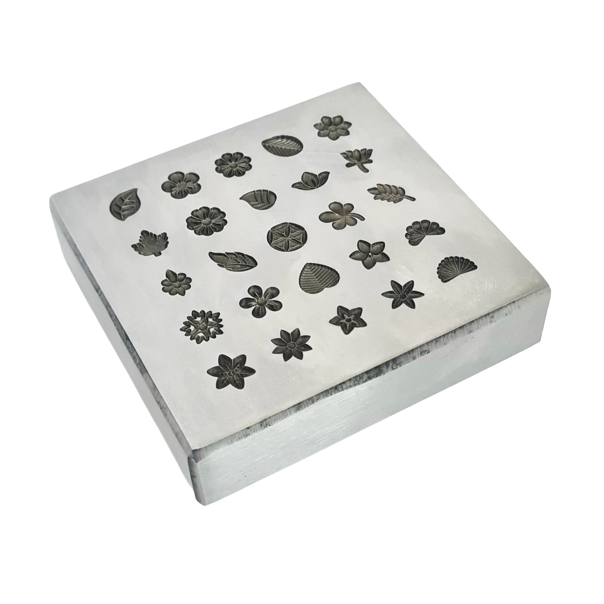 25 Impression Flower Design Shot Plate - Silversmith Tools - Jewelry Making Die