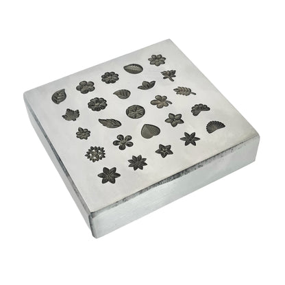 25 Impression Flower Design Shot Plate - Silversmith Tools - Jewelry Making Die
