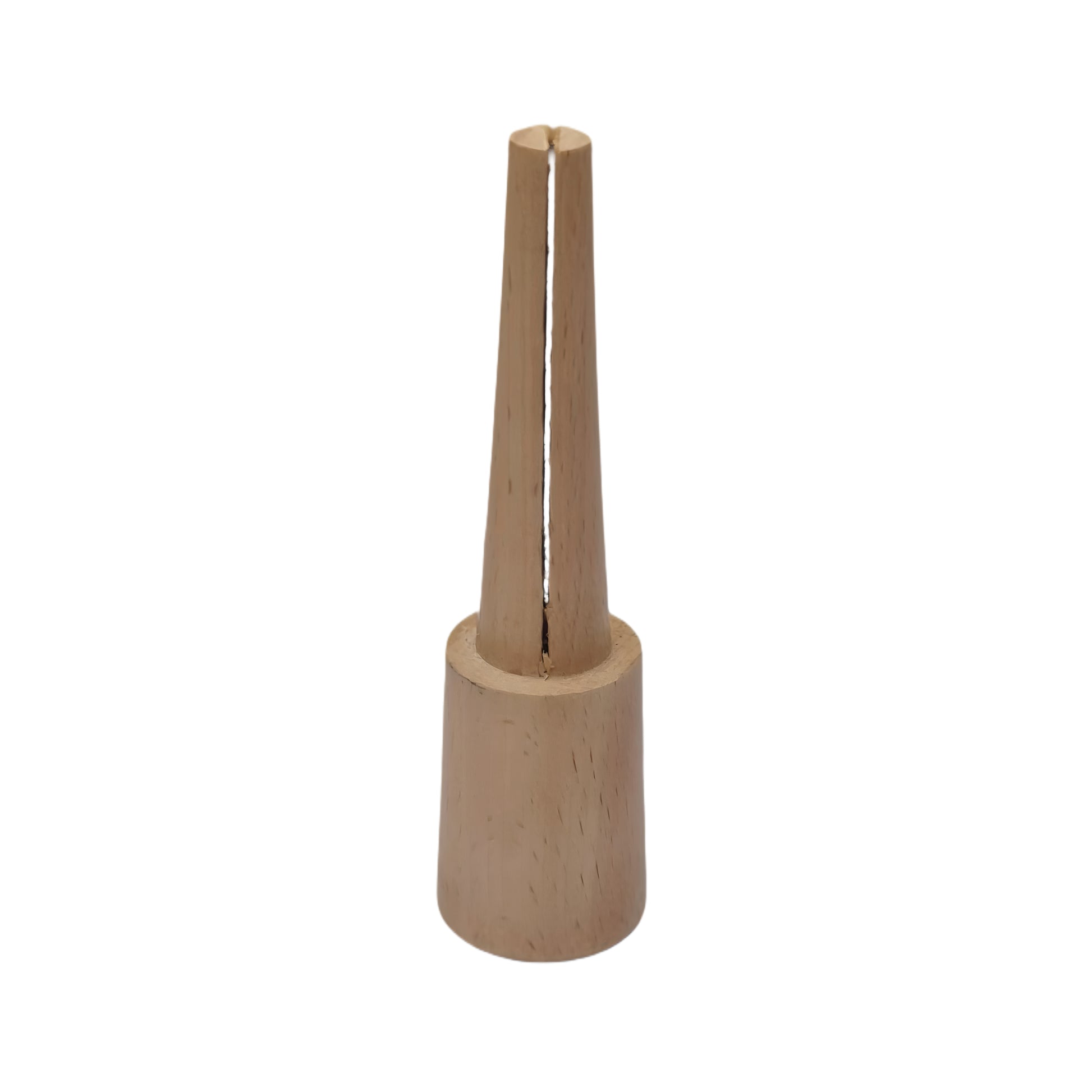 4" Split Wooden Mandrel w/ Slot Taper for Holding Emery Sheets - Jewelry Tool