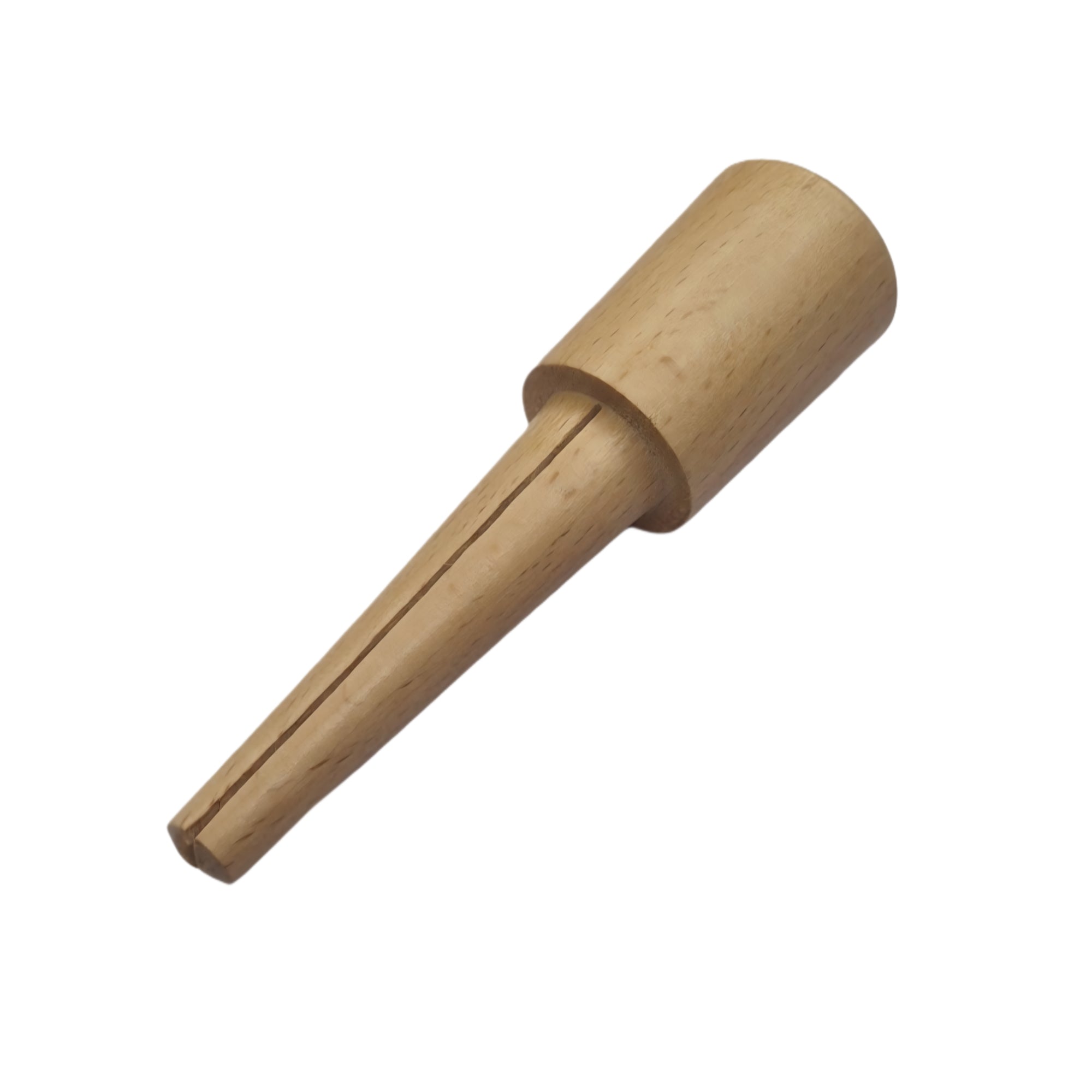 4" Split Wooden Mandrel w/ Slot Taper for Holding Emery Sheets - Jewelry Tool