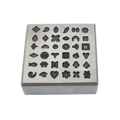 36 Impression Assorted Designs Shot Plate - Silversmith Tools - Jewelry Making