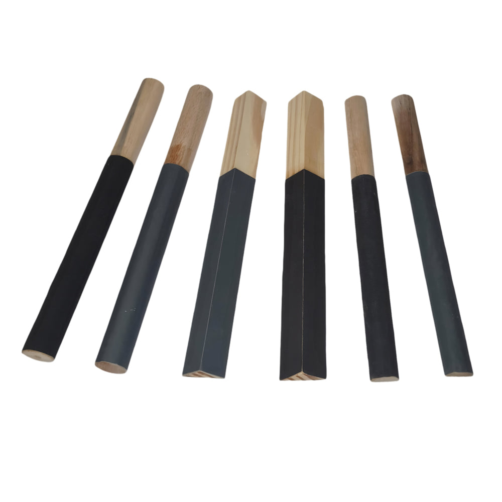 6 Pack Emery Sticks Half Round, Round, Triangle - 2 Pc of Each Shape