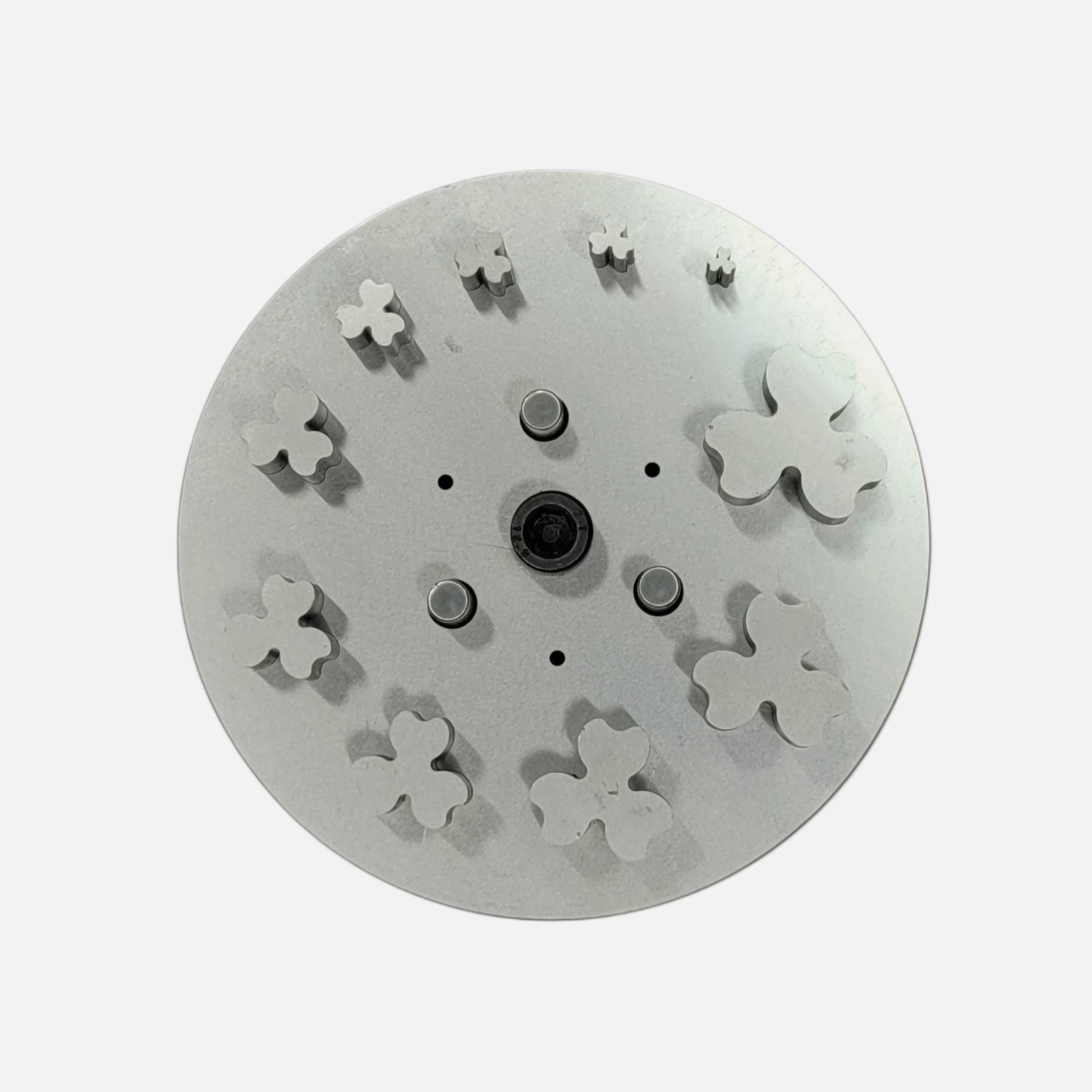Disc Cutter 3 Petal Flower Shape with 10 Punches Size 3/16"-1 1/4"