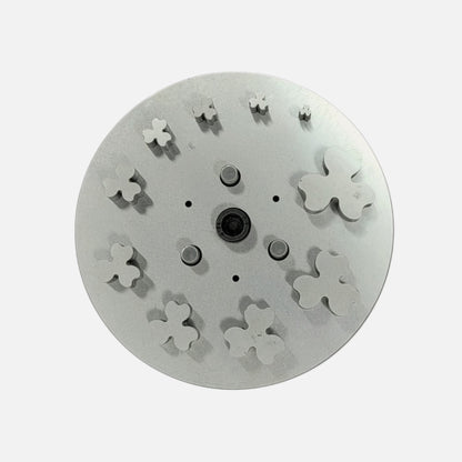 Disc Cutter 3 Petal Flower Shape with 10 Punches Size 3/16"-1 1/4"