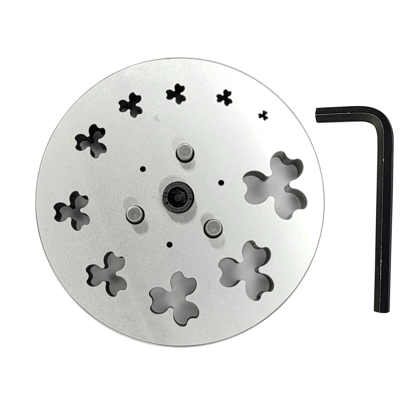 Disc Cutter 3 Petal Flower Shape with 10 Punches Size 3/16"-1 1/4"
