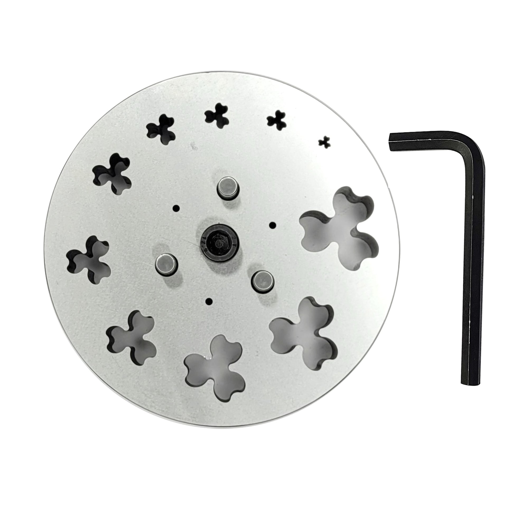 Disc Cutter 3 Petal Flower Shape with 10 Punches Size 3/16"-1 1/4"
