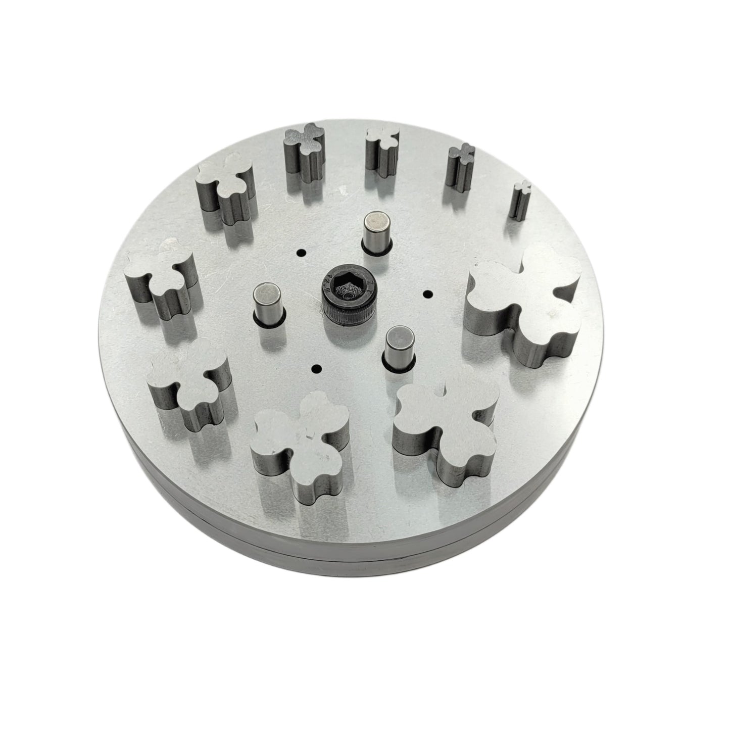 Disc Cutter 3 Petal Flower Shape with 10 Punches Size 3/16"-1 1/4"