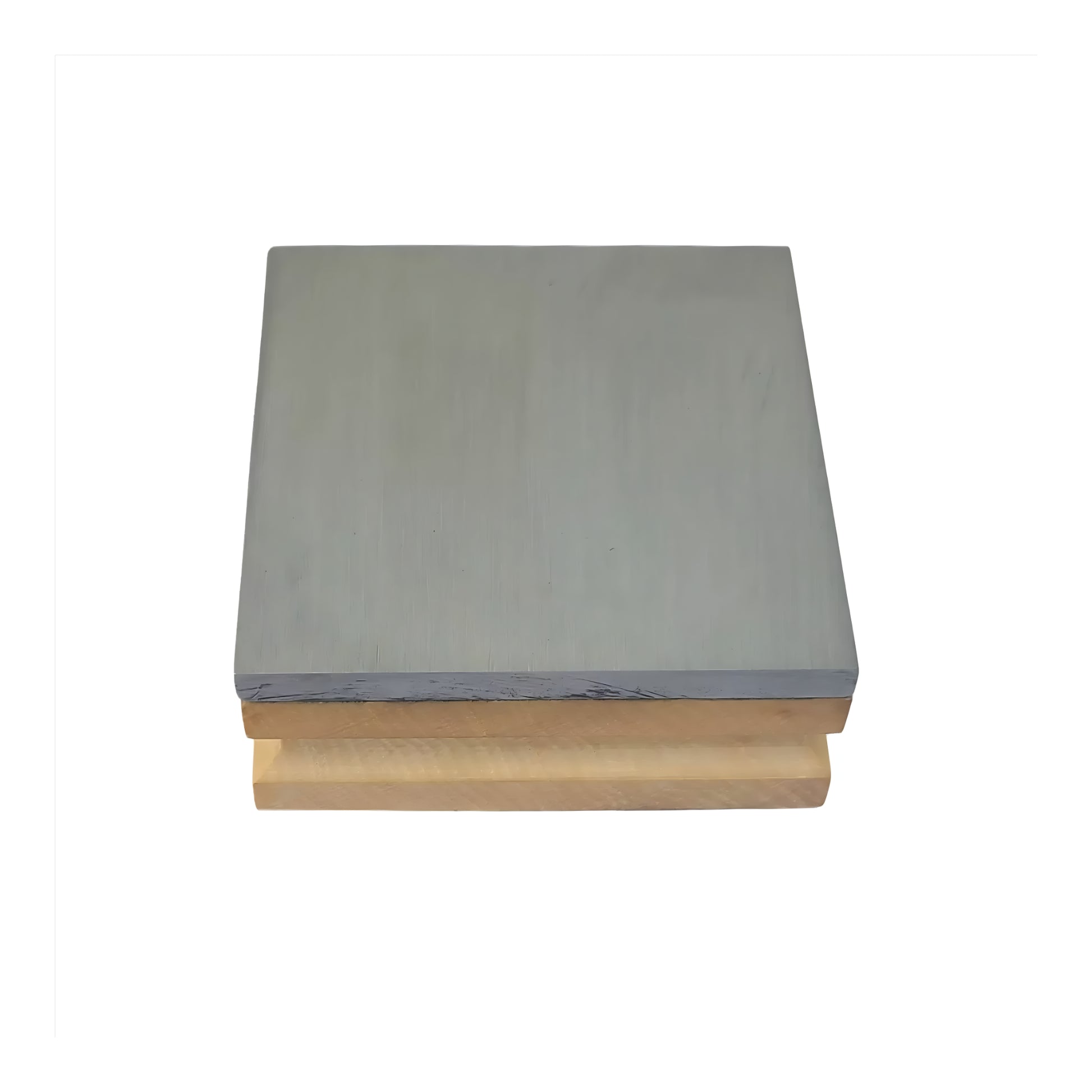 3" Hardened Steel Combination Bench Block with Wooden Base Jewelry Making