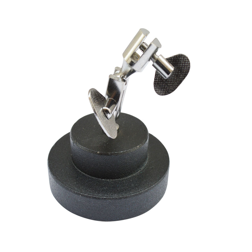 3rd Hand Base with 4 Pc Tweezers Jewelry Soldering Fiber Grip Cross Locking Set