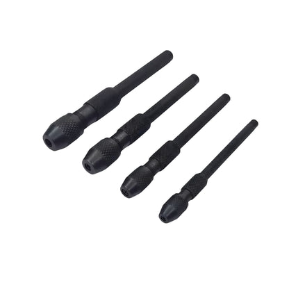 4-Piece Pin Vise Set Handheld Drilling Hobby Craft 4 Sizes Vises - Jewelry Tool