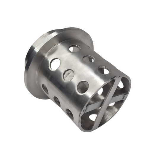 3" x 4" Perforated Flask with Flange Grade 304 Stainless Steel -Centrifugal Tool