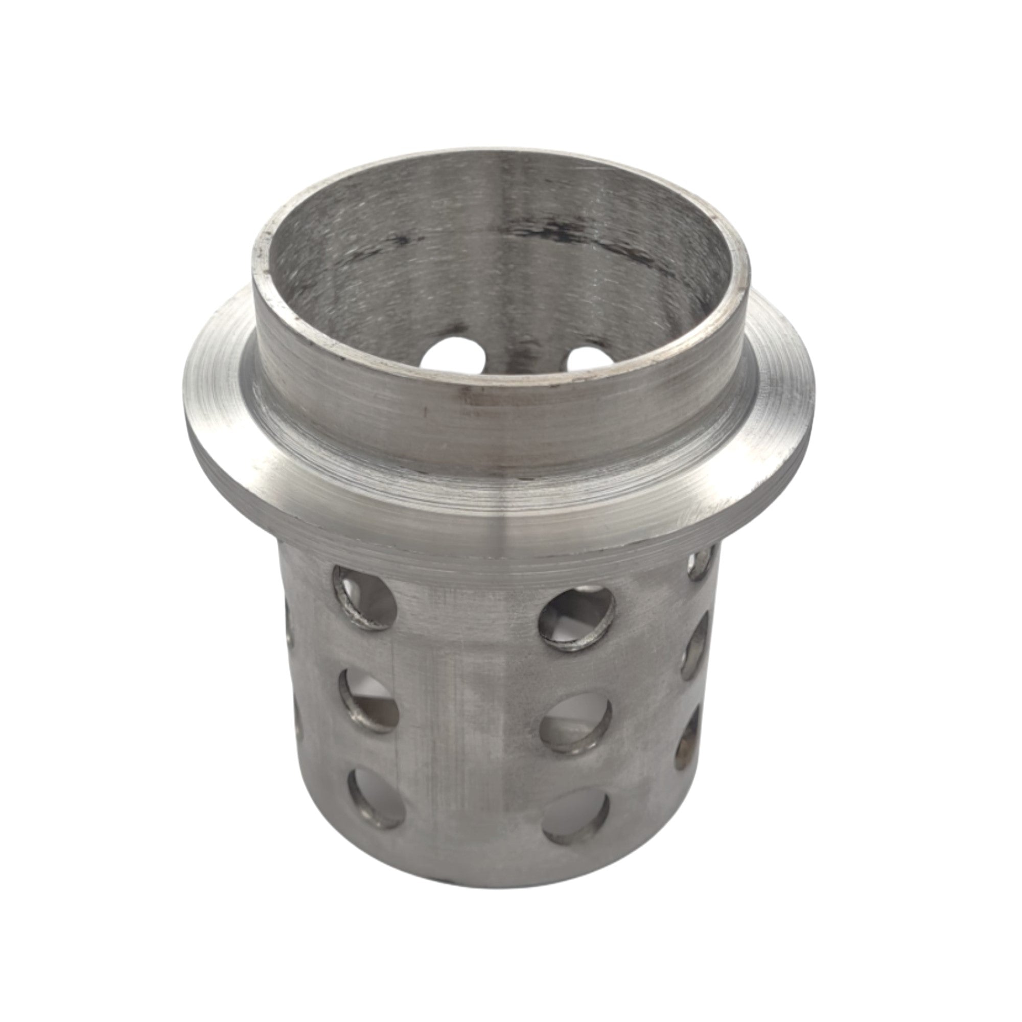 3" x 4" Perforated Flask with Flange Grade 304 Stainless Steel -Centrifugal Tool