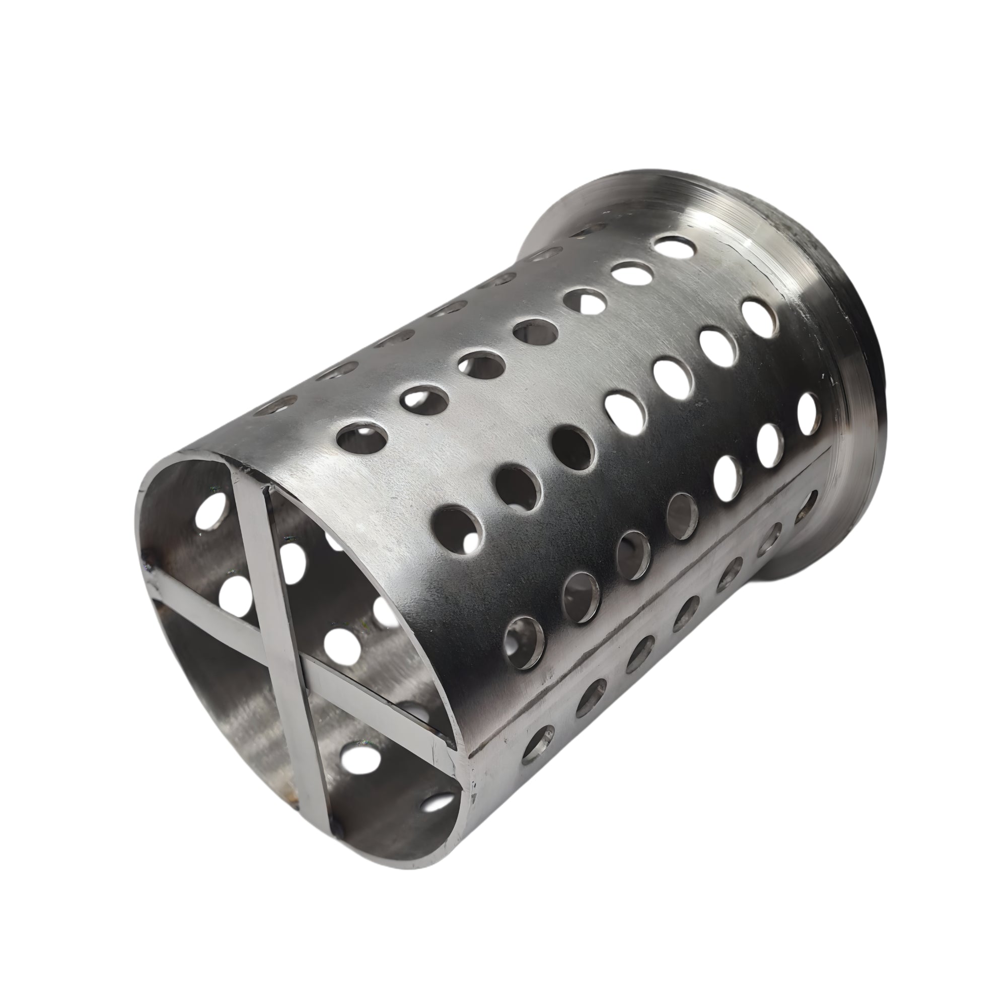 5" x 8" Perforated Flask with Flange Grade 304 Stainless Steel- Centrifugal Tool