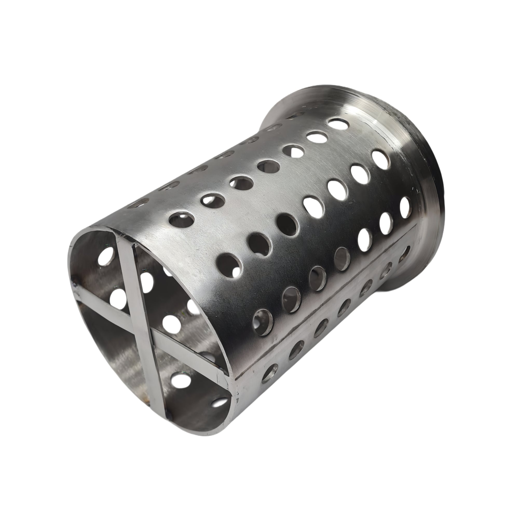 5" x 8" Perforated Flask with Flange Grade 304 Stainless Steel- Centrifugal Tool