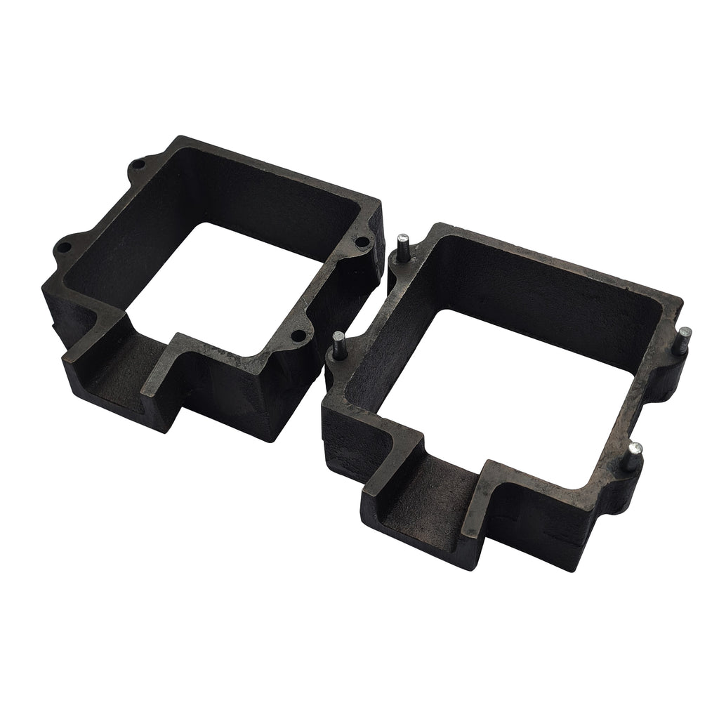 XL Deep Cast Iron 2-Piece Flask Mold Frame for Sand Casting Jewelry Making 4"x4"