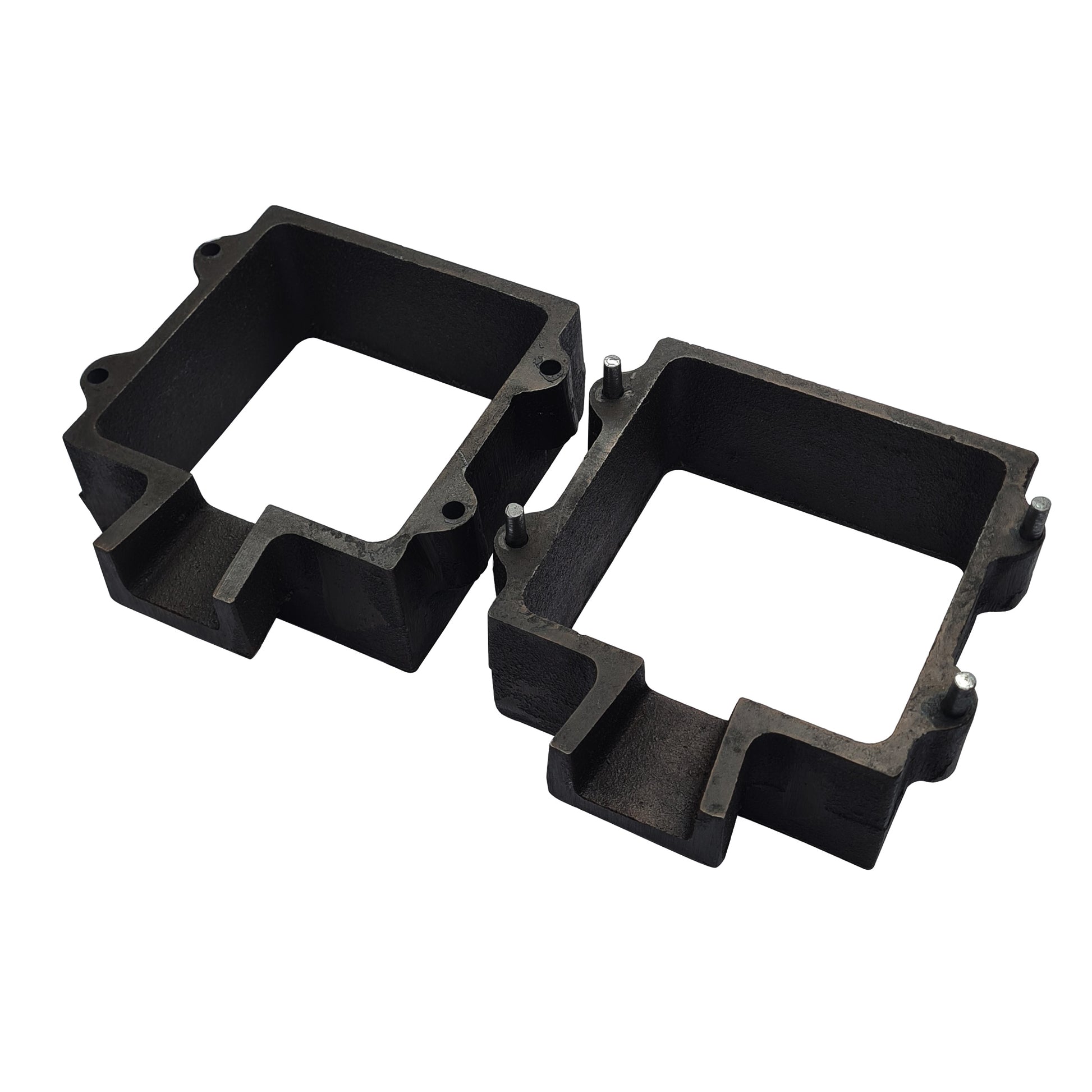 XL Deep Cast Iron 2-Piece Flask Mold Frame for Sand Casting Jewelry Making 4"x4"