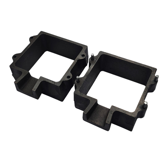 XL Deep Cast Iron 2-Piece Flask Mold Frame for Sand Casting Jewelry Making 4"x4"