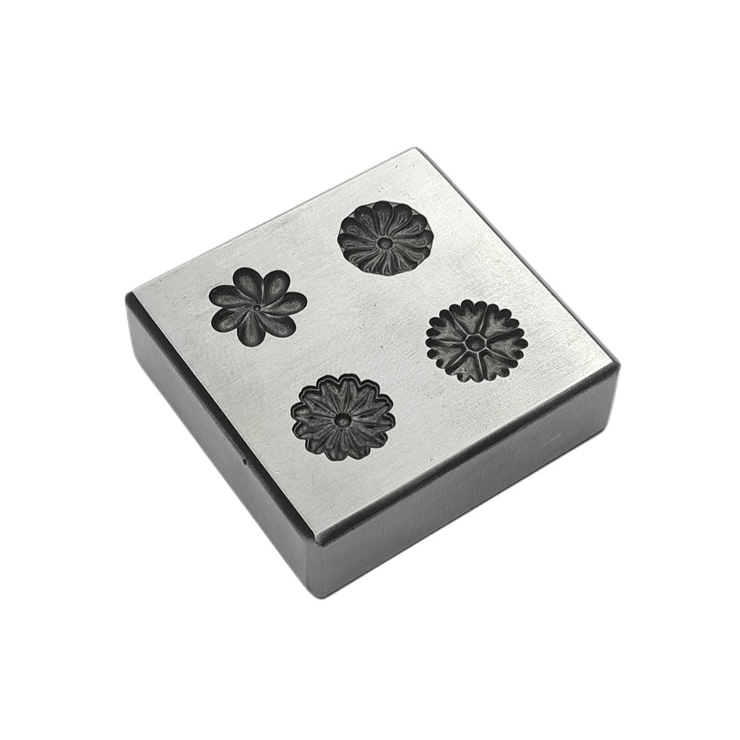4 Designs Assorted Shapes Impression Die Shot Plate | Silversmith Tools