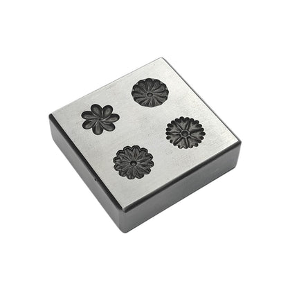 4 Designs Assorted Shapes Impression Die Shot Plate | Silversmith Tools