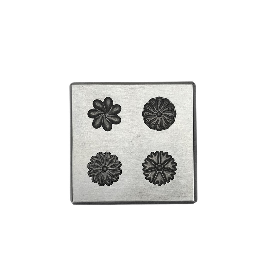 4 Designs Assorted Shapes Impression Die Shot Plate | Silversmith Tools