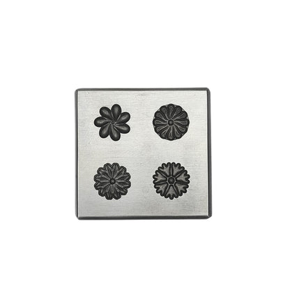4 Designs Assorted Shapes Impression Die Shot Plate | Silversmith Tools