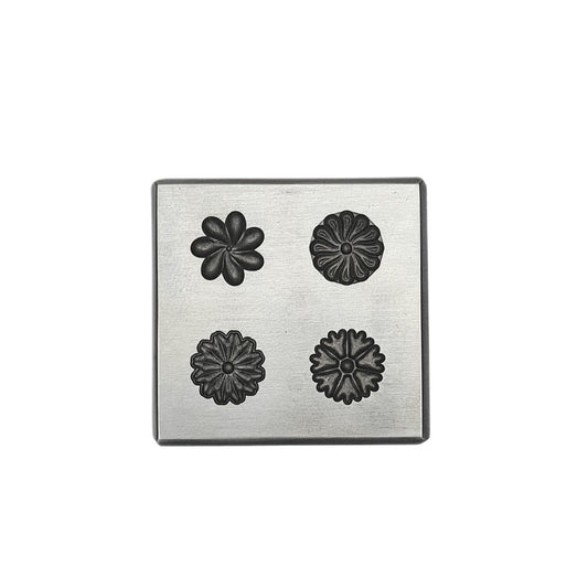 4 Designs Assorted Shapes Impression Die Shot Plate | Silversmith Tools