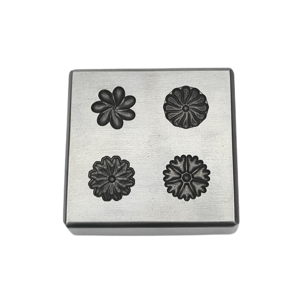 4 Designs Assorted Shapes Impression Die Shot Plate | Silversmith Tools