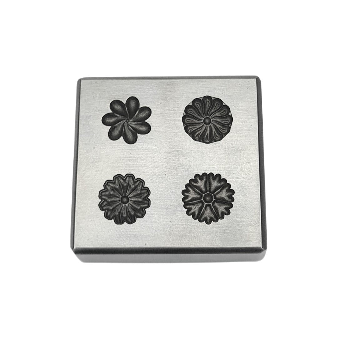 4 Designs Assorted Shapes Impression Die Shot Plate | Silversmith Tools