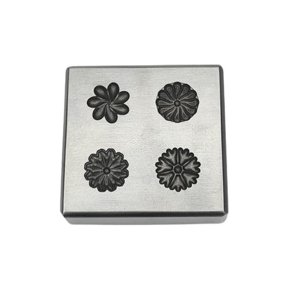 4 Designs Assorted Shapes Impression Die Shot Plate | Silversmith Tools