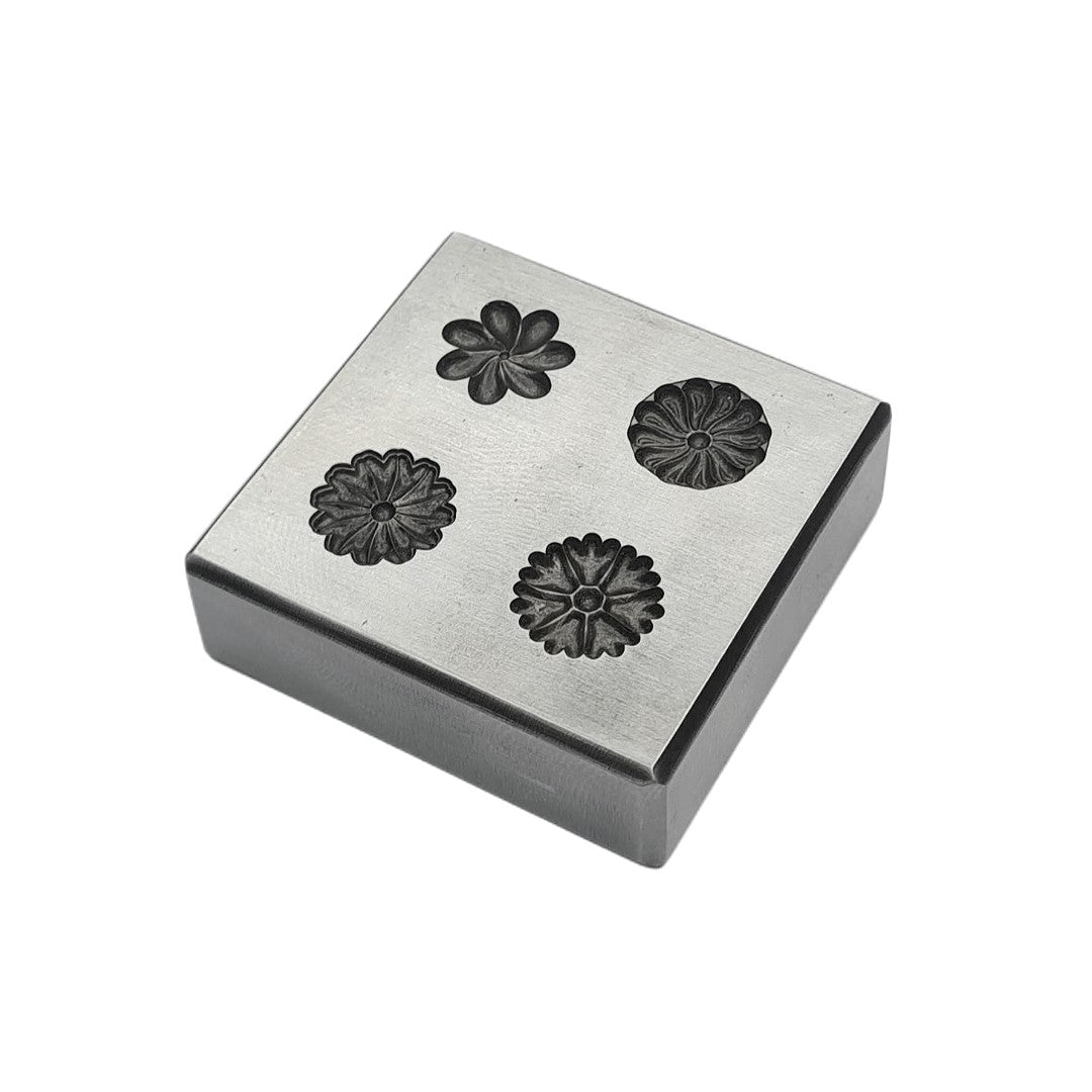 4 Designs Assorted Shapes Impression Die Shot Plate | Silversmith Tools
