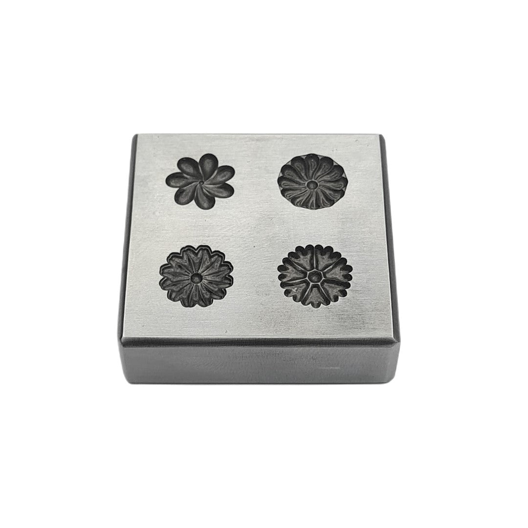 4 Designs Assorted Shapes Impression Die Shot Plate | Silversmith Tools